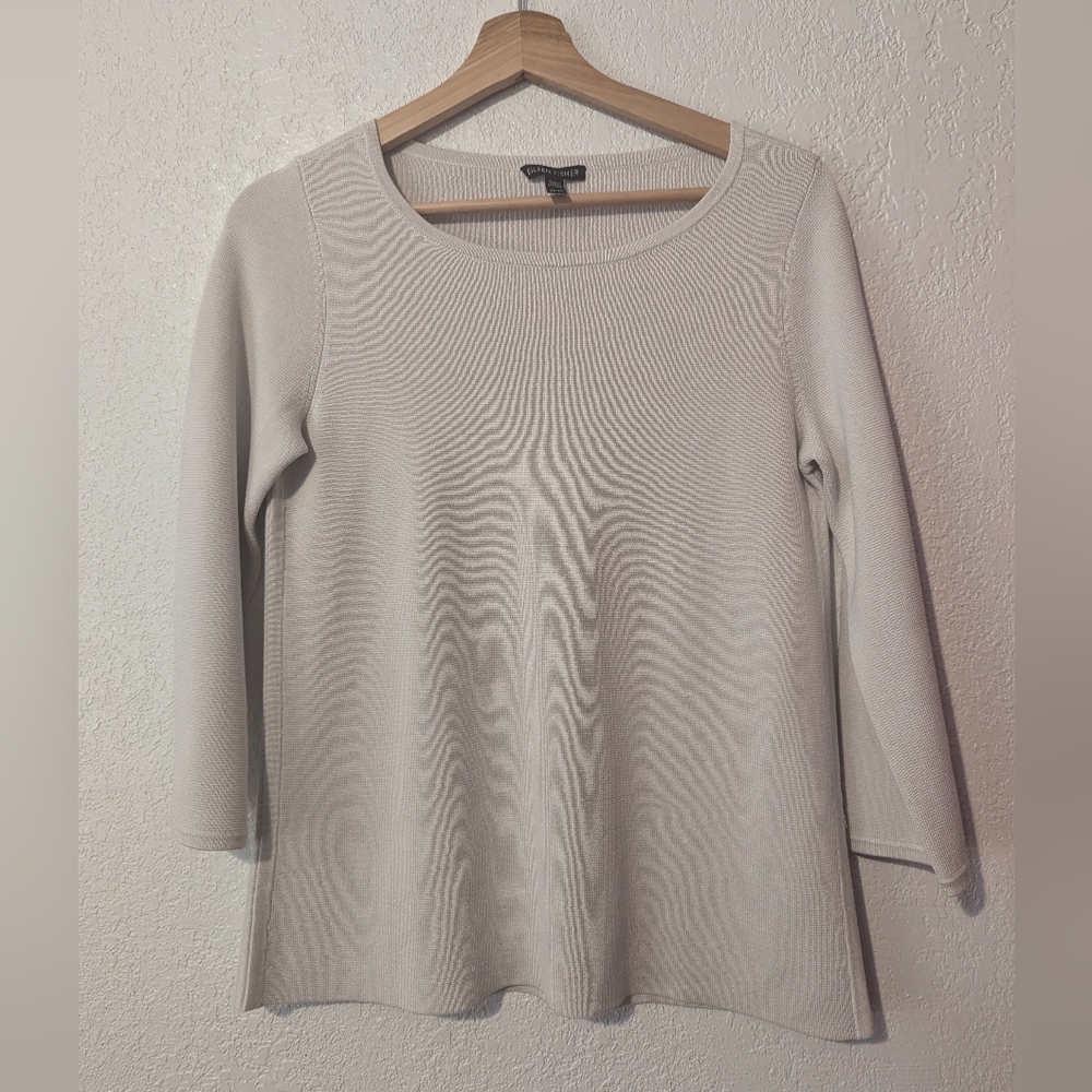 Eileen Fisher silk blend blouse top